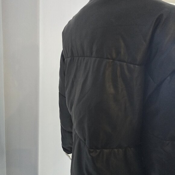 Bagatelle Black Faux Leather Puffer Coat - Picture 3 of 5